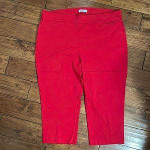 Kim Rogers red Capri pants size 18W